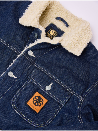 VESTE SHERPA JEAN RISA DENIM BRUT