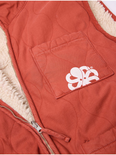 GILET SHERPA CAM ROUGE