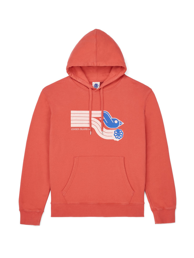 SWEAT HOODIE CLASSIC FAST BIRD RED F/O