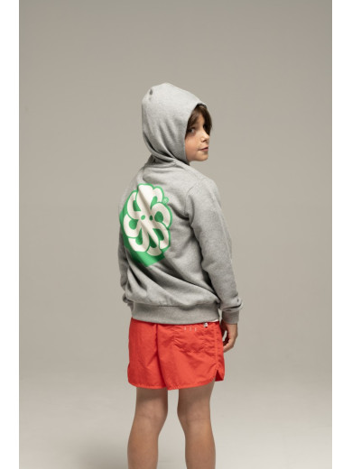 SWEAT HOODIE ZIP KID BIG 3D HGR