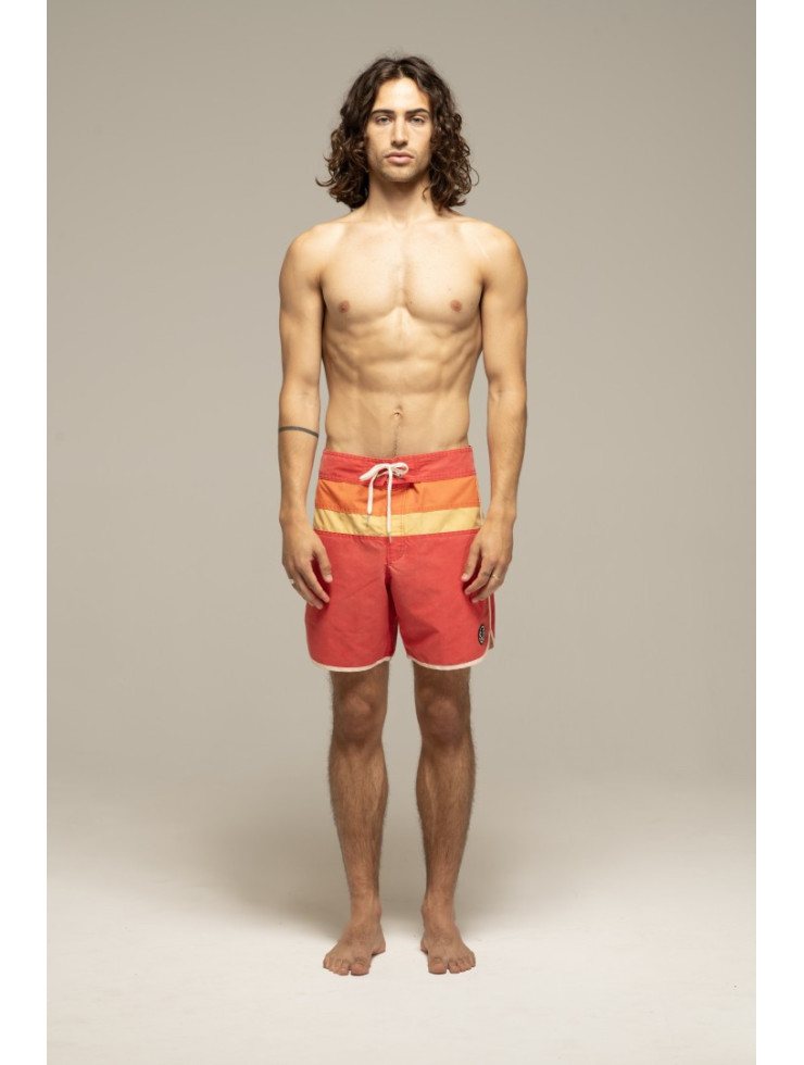 BOARDSHORT JON 1 STRIPE  RED