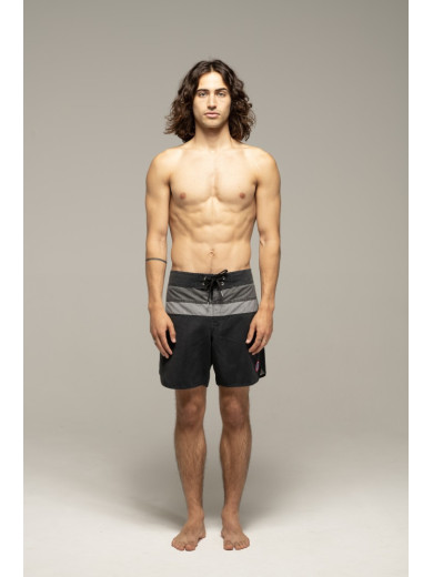 BOARDSHORT JON 1 STRIPE  BLACK