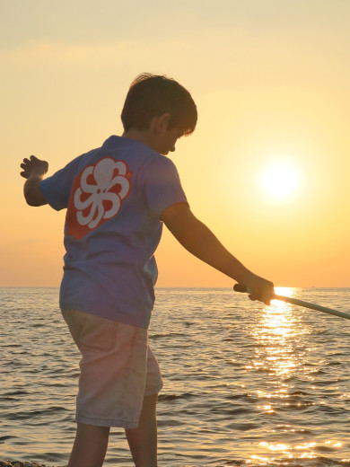 T-SHIRT CLASSIC KID BIG 3D BLUE