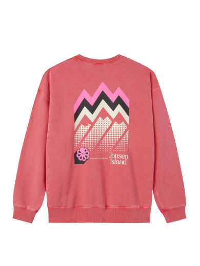 SWEAT-SHIRT CONFORT ZIG ZAG RED F/O