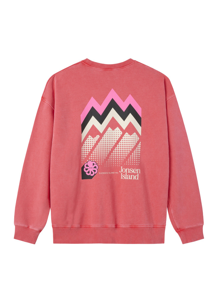 SWEAT-SHIRT CONFORT ZIG ZAG RED F/O
