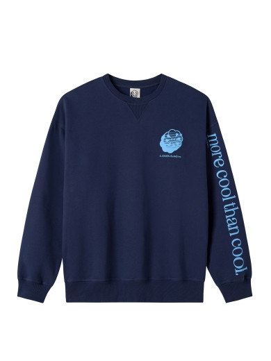 SWEAT-SHIRT CONFORT MORE COOL SLEEVES NAVY