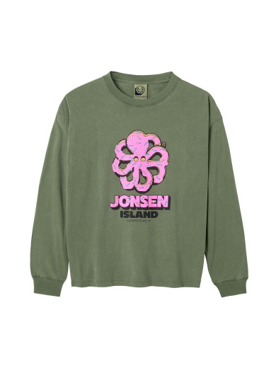 T-SHIRT LONG SLEEVES KID BIG DONUT GREEN