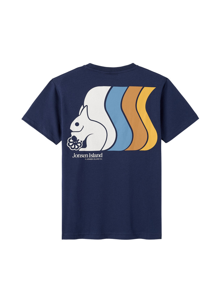 T-SHIRT KID SQUIRREL NAVY