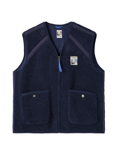 SHERPA GILET  BIANCA NAVY