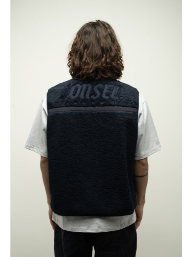 SHERPA GILET  BIANCA NAVY