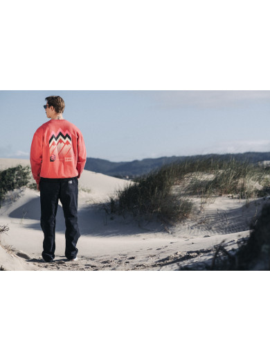 SWEAT-SHIRT CONFORT ZIG ZAG RED F/O