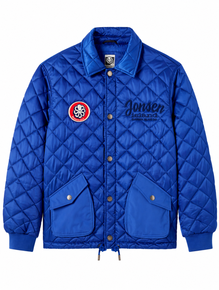 QUILTED JACKET  BIG SUR BLUE BRODBLUE
